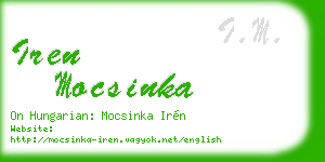 iren mocsinka business card