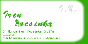 iren mocsinka business card